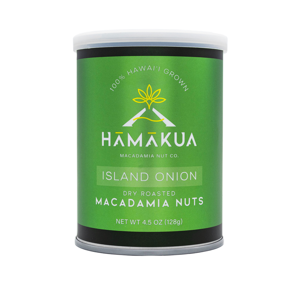 Green Hāmākua Macadamia Nut Company Island Onion macadamia nuts 4.5oz can