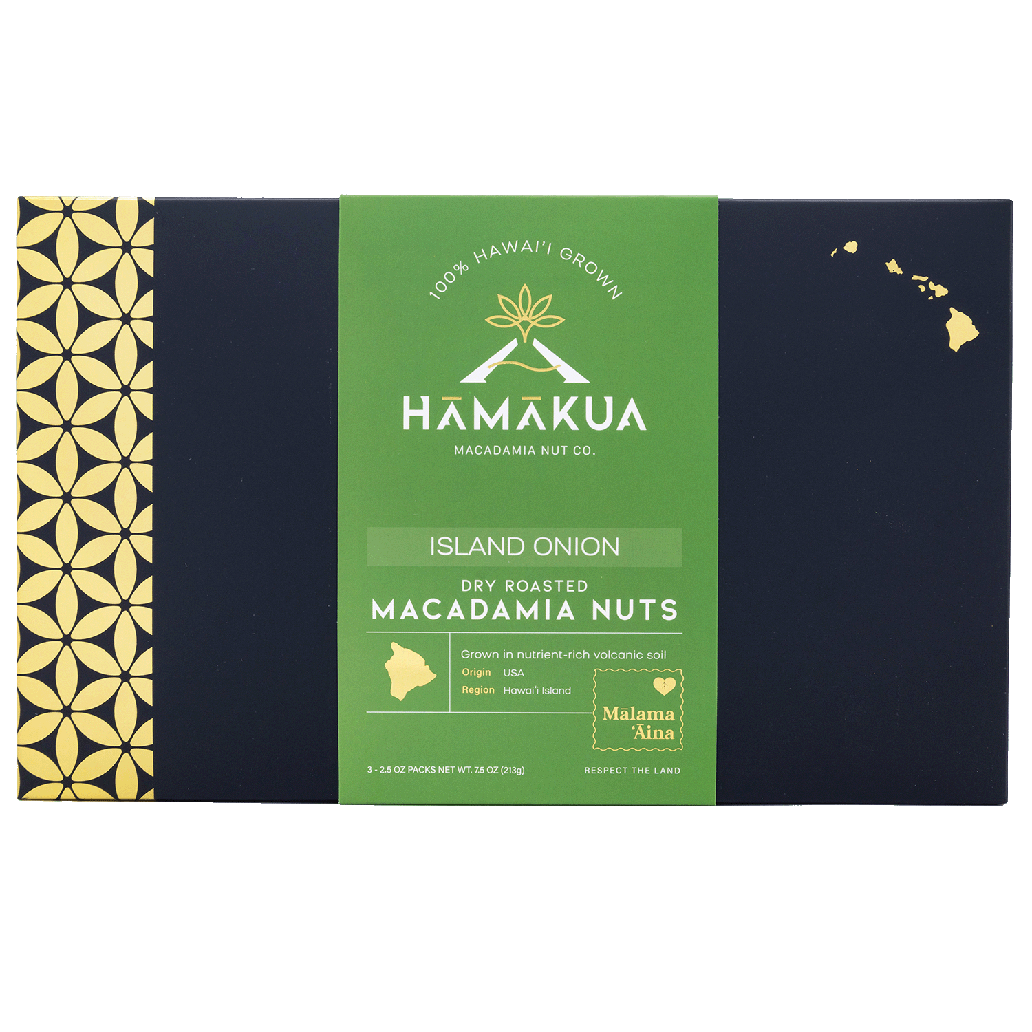 Hāmākua Macadamia Nut Company Island Onion macadamia nuts box