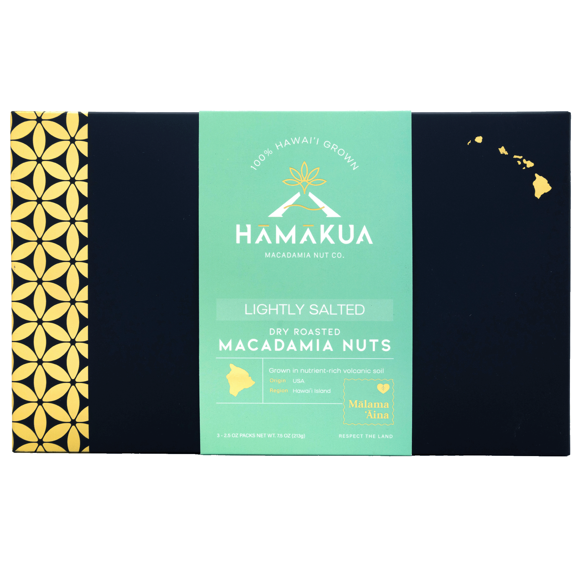 Hāmākua Macadamia Nut Company Lightly Salted macadamia nuts box