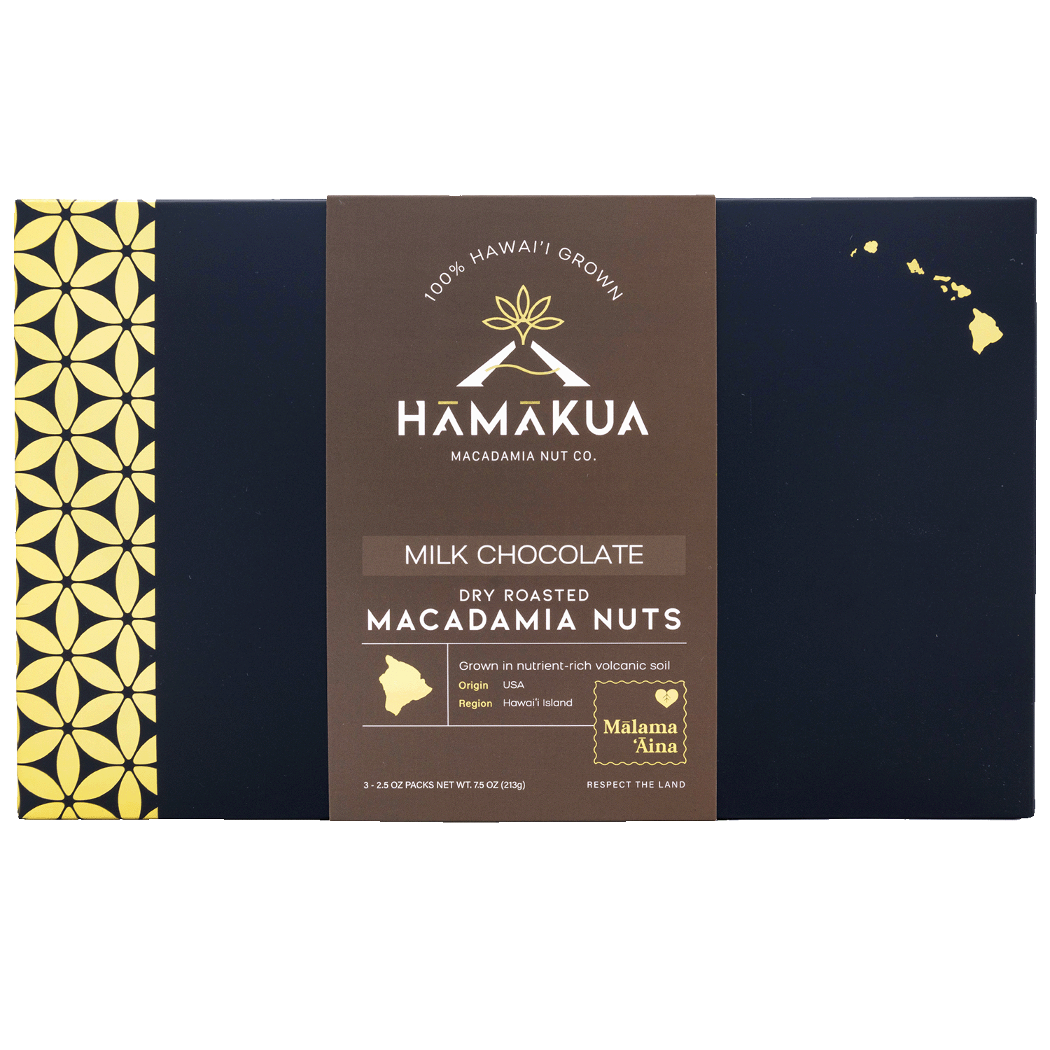 Hāmākua Macadamia Nut Company Milk Chocolate macadamia nuts 7.5oz box