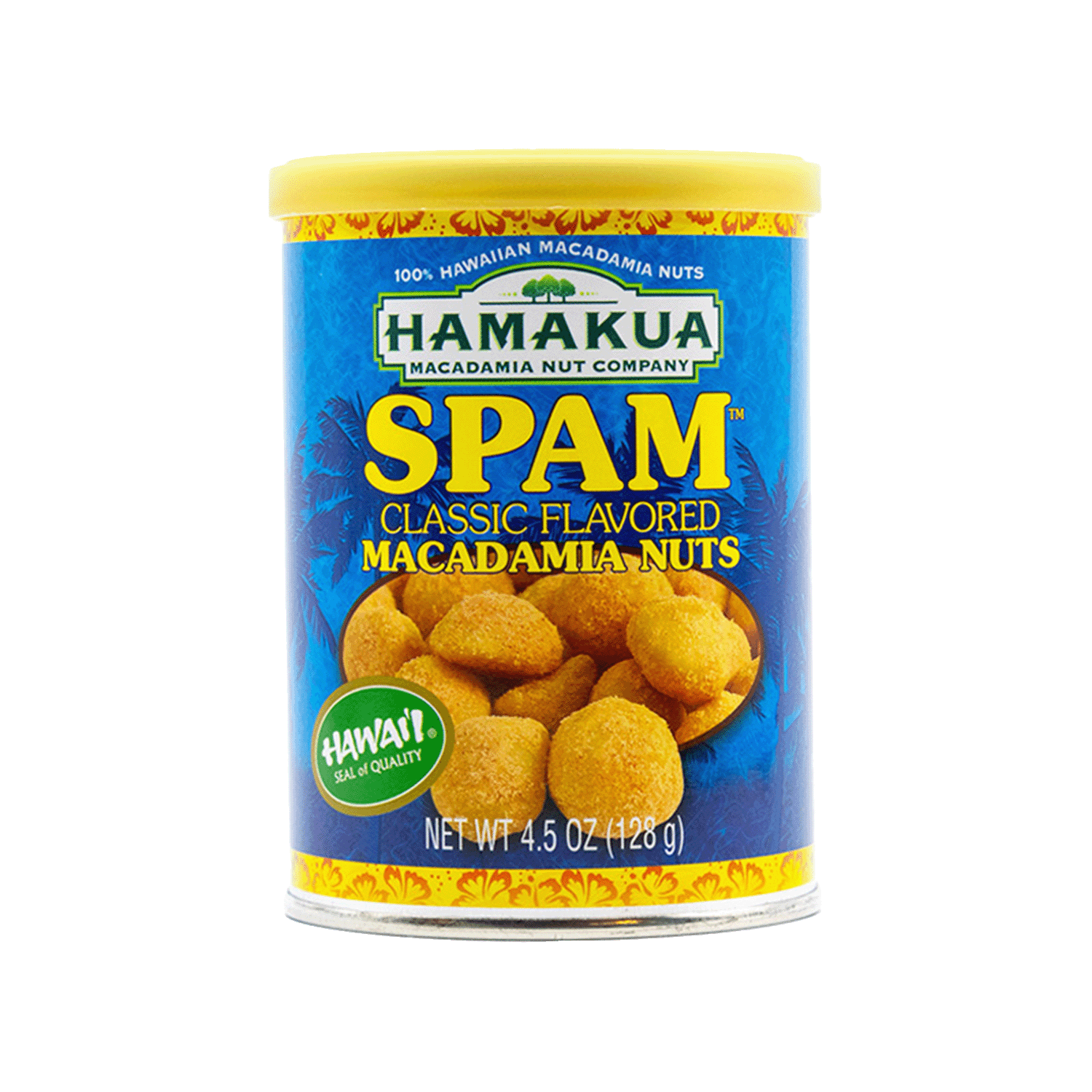 4.5oz can of Spam Flavored Macadamia Nuts