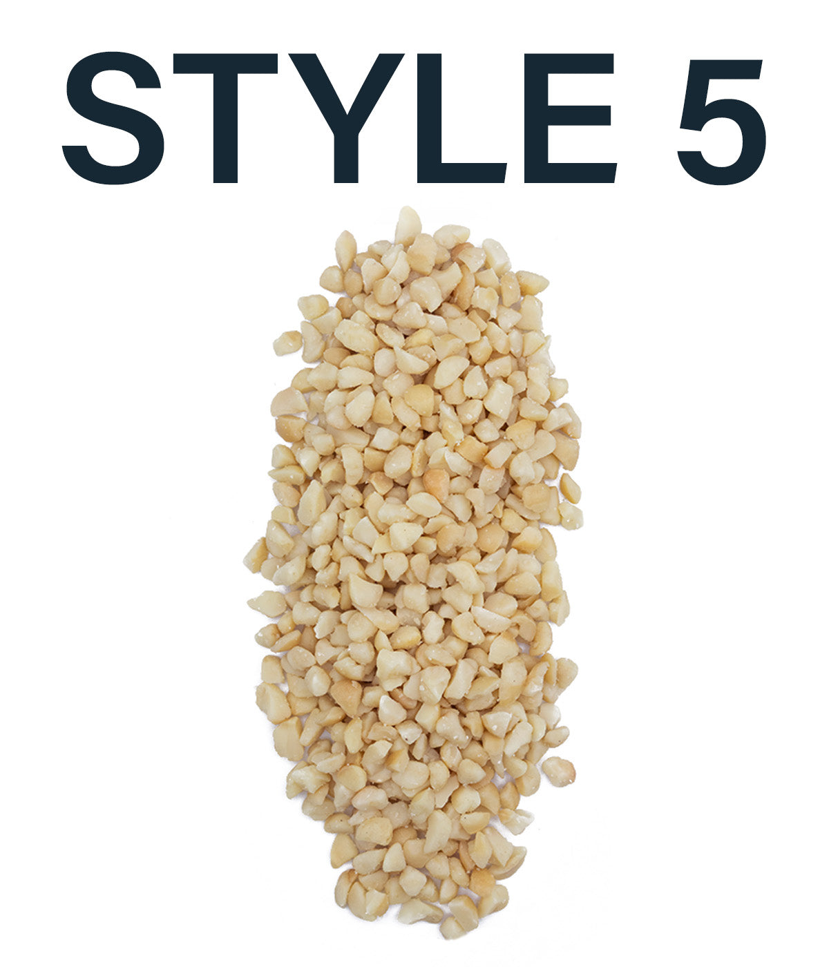 Close up of a pile of Hāmākua Macadamia Nut Company Style 5 Bulk Mac Nuts