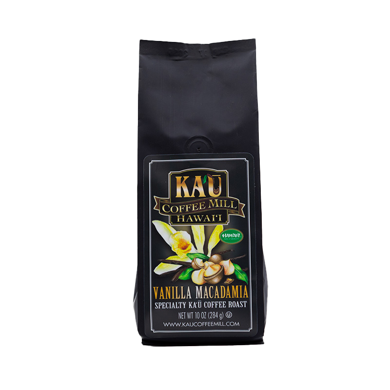 10oz bag of Kaʻū Coffee Mill Vanilla Macadamia Coffee