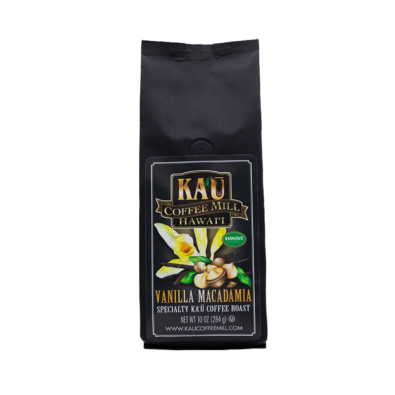 10oz bag of Kaʻū Coffee Mill Vanilla Macadamia Coffee