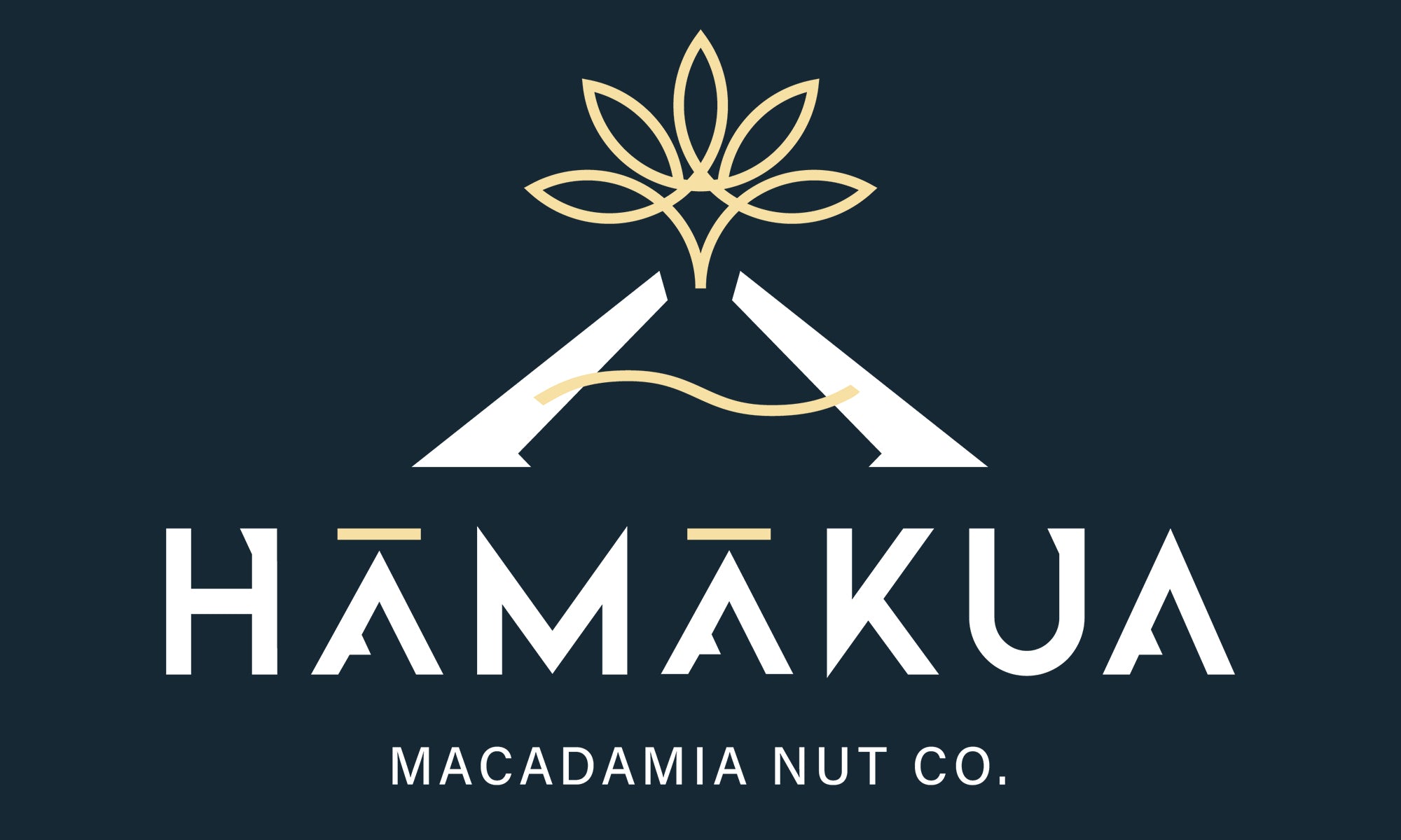 Hāmākua Macadamia Nut Company logo on a dark blue background