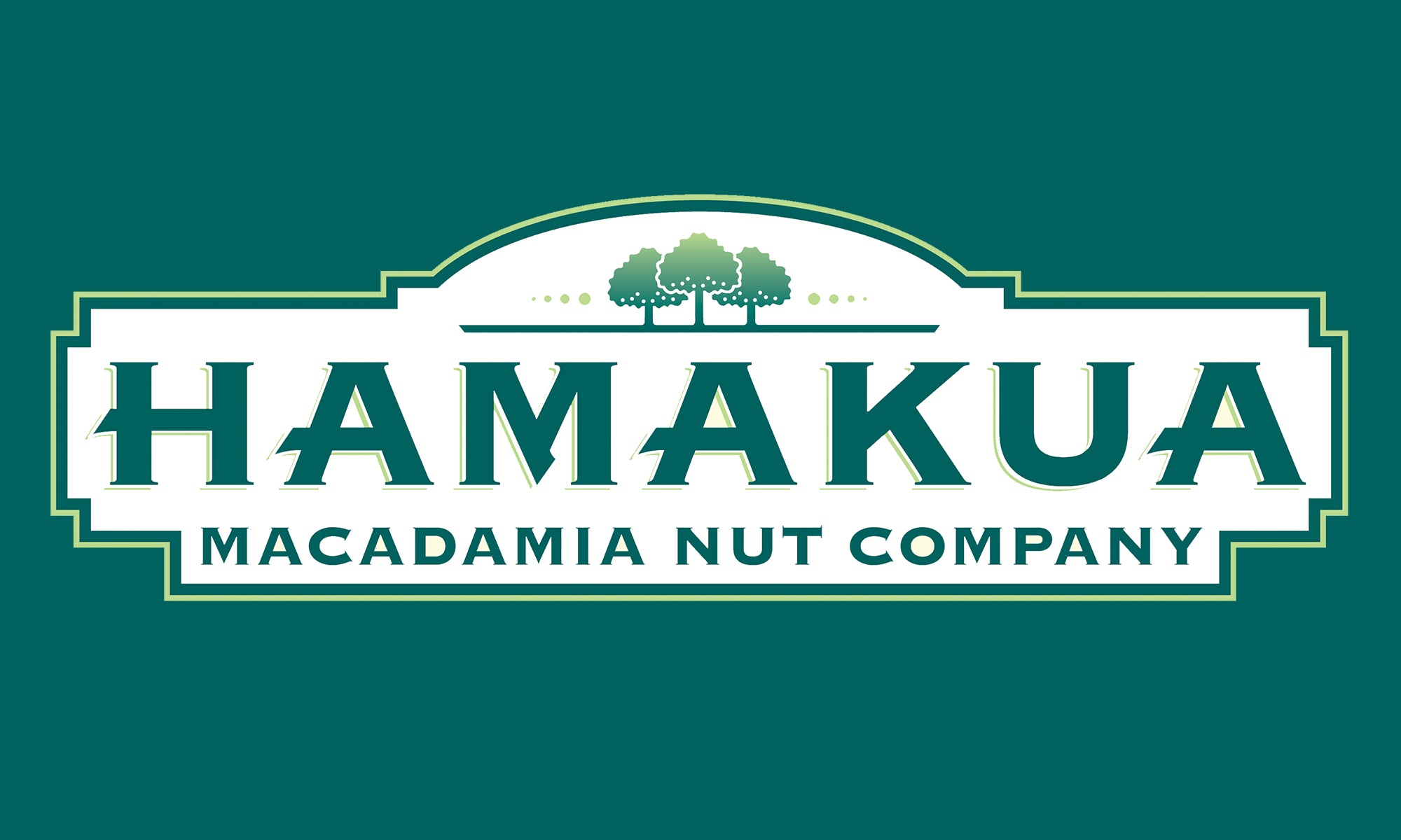 Old Hāmākua Macadamia Nut Company logo on a green-blue background